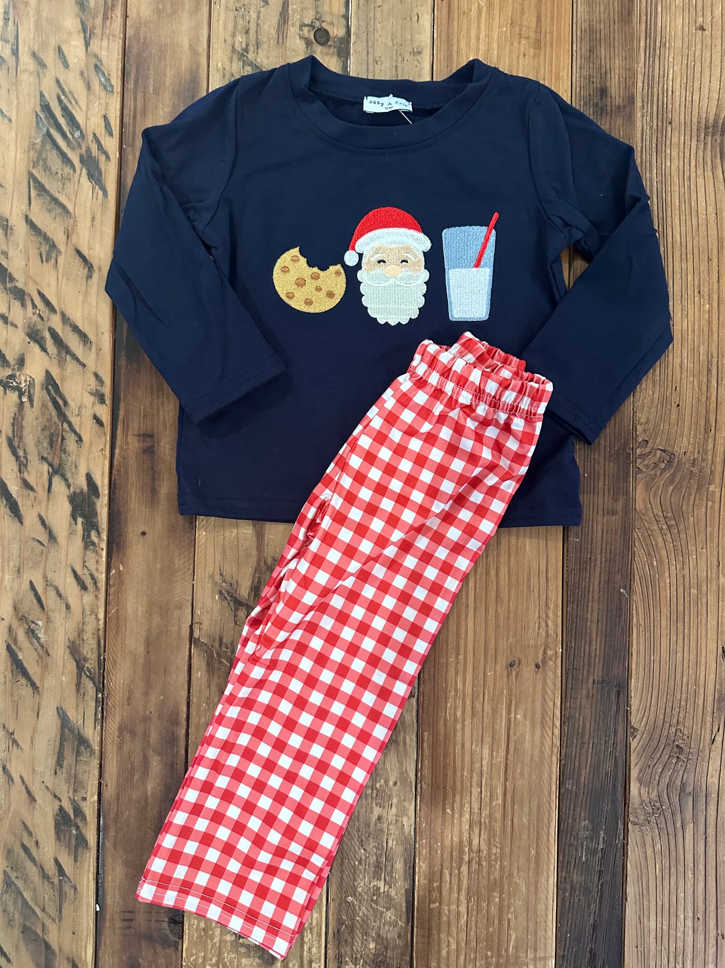 Navy Cookies & Milk Pants Set