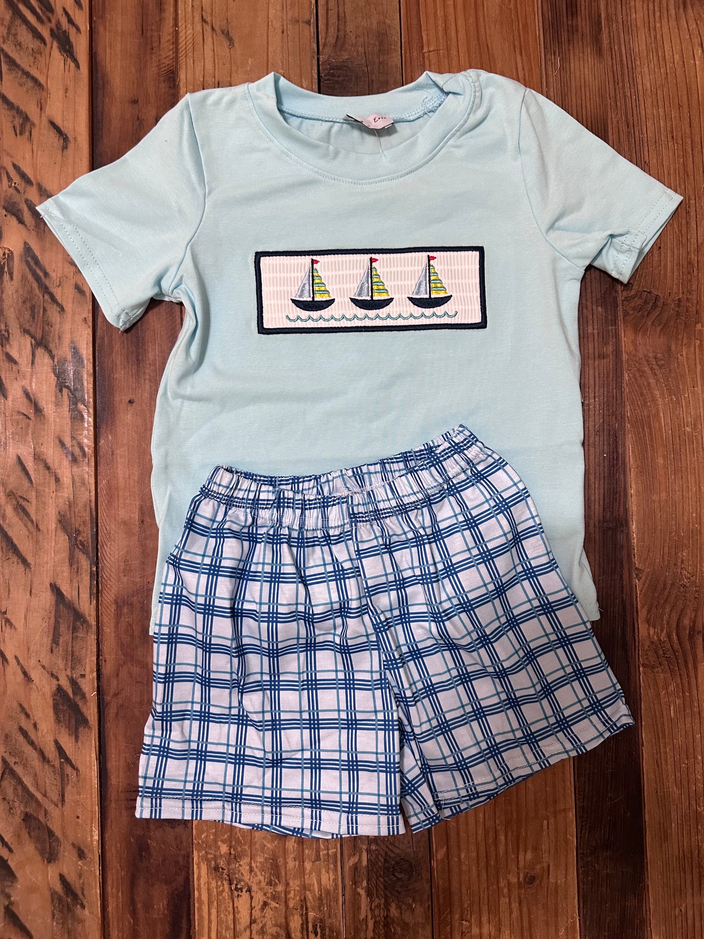 Blue Sailboat Set