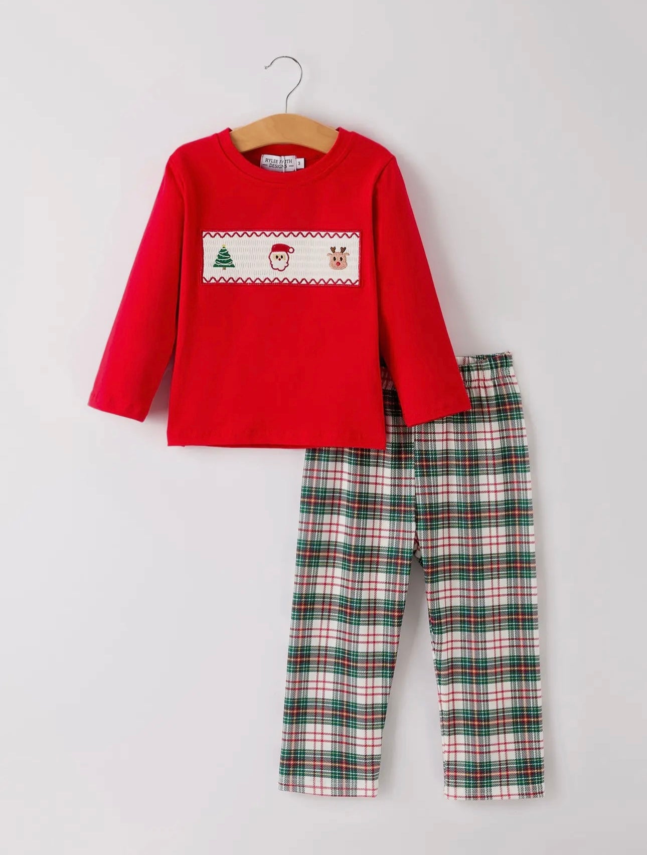 Plaid Christmas Boys Set