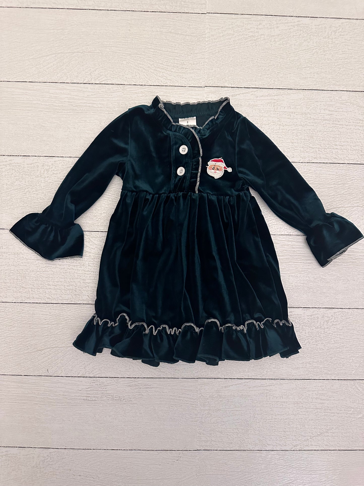 Green Velvet Christmas Dress