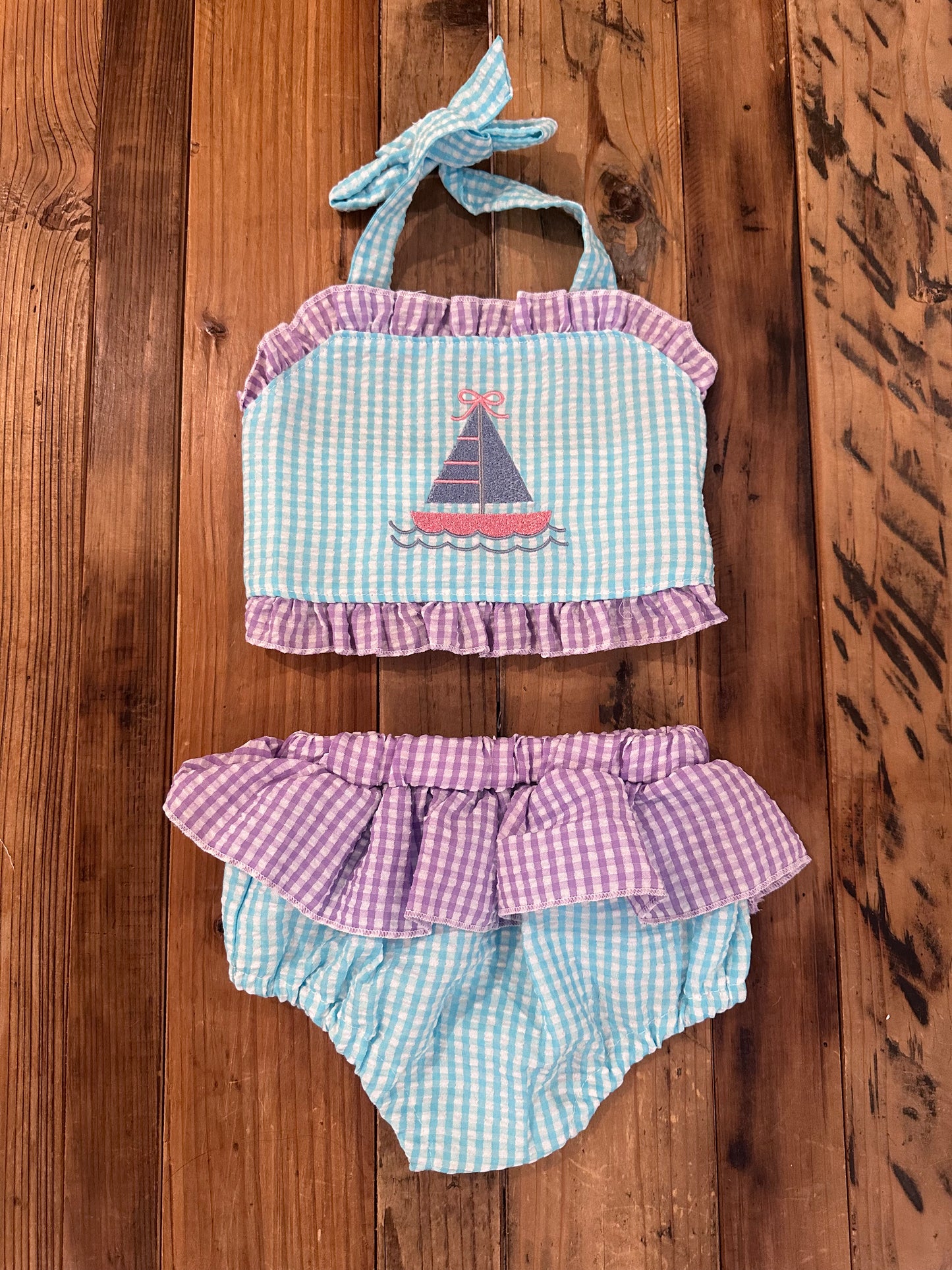 Sailboat Girls Swimsuit