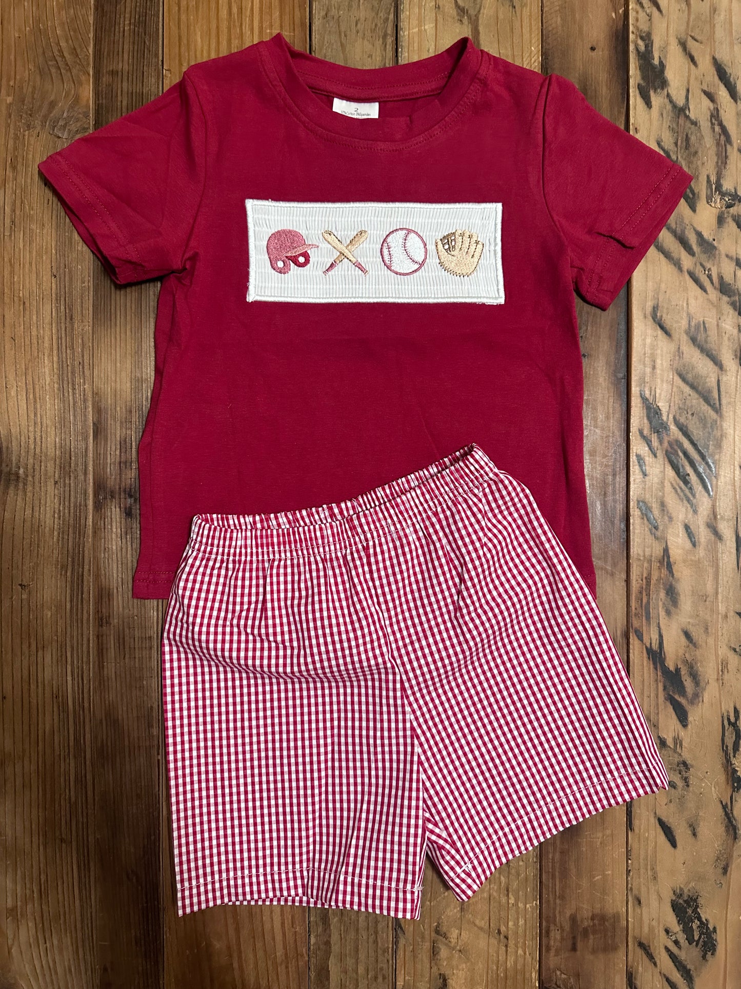 Smocked Baseball Set
