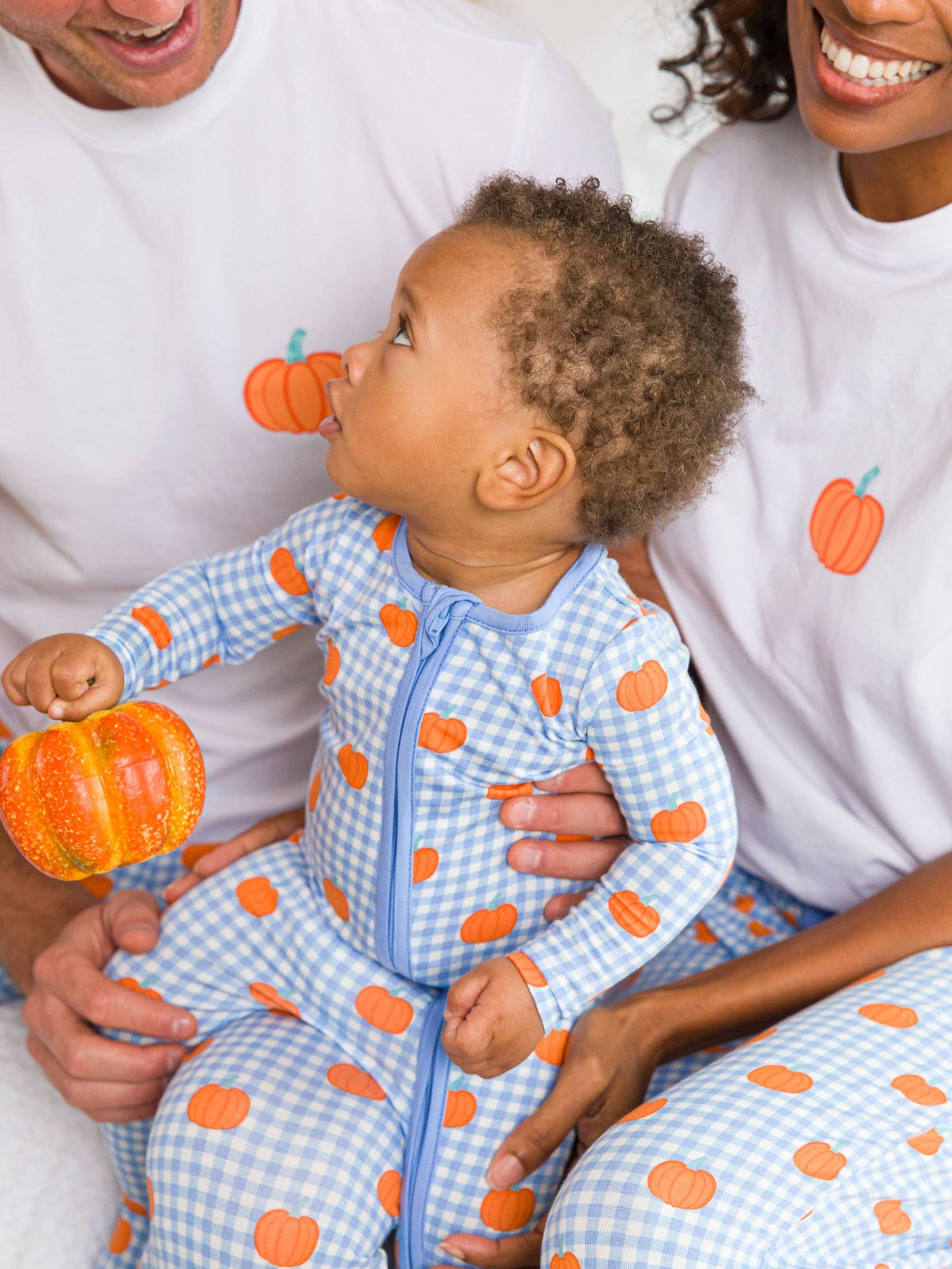 Pumpkin Patch Gingham Footed Bamboo Sleeper