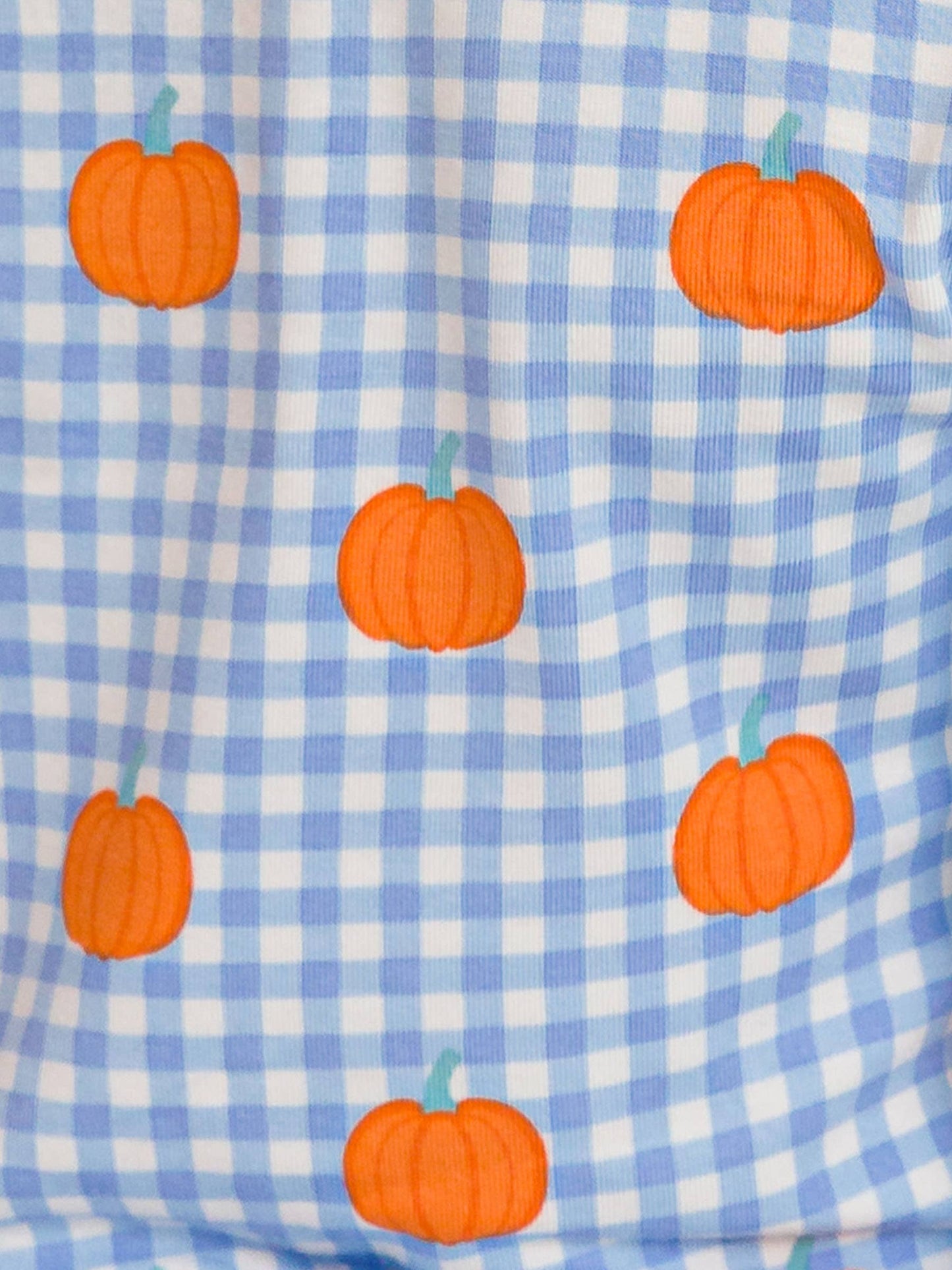 Pumpkin Patch Gingham Long Sleeve Bamboo Pajamas