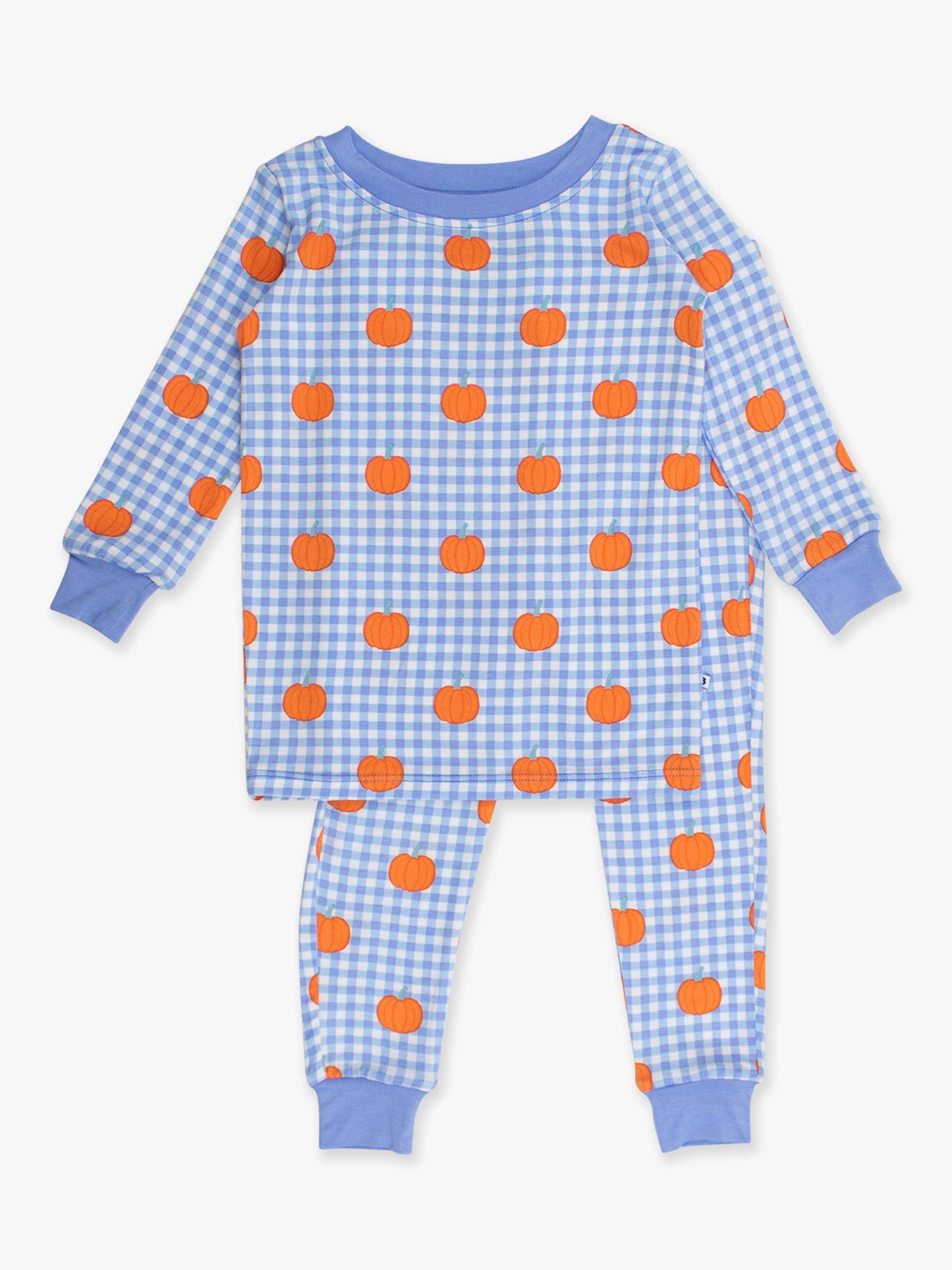 Pumpkin Patch Gingham Long Sleeve Bamboo Pajamas