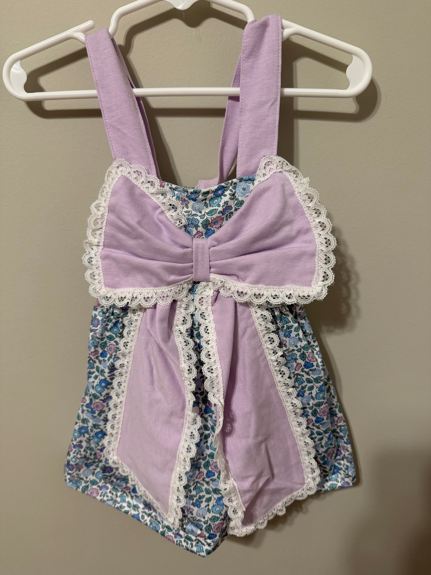 Purple Floral Bloomer Set