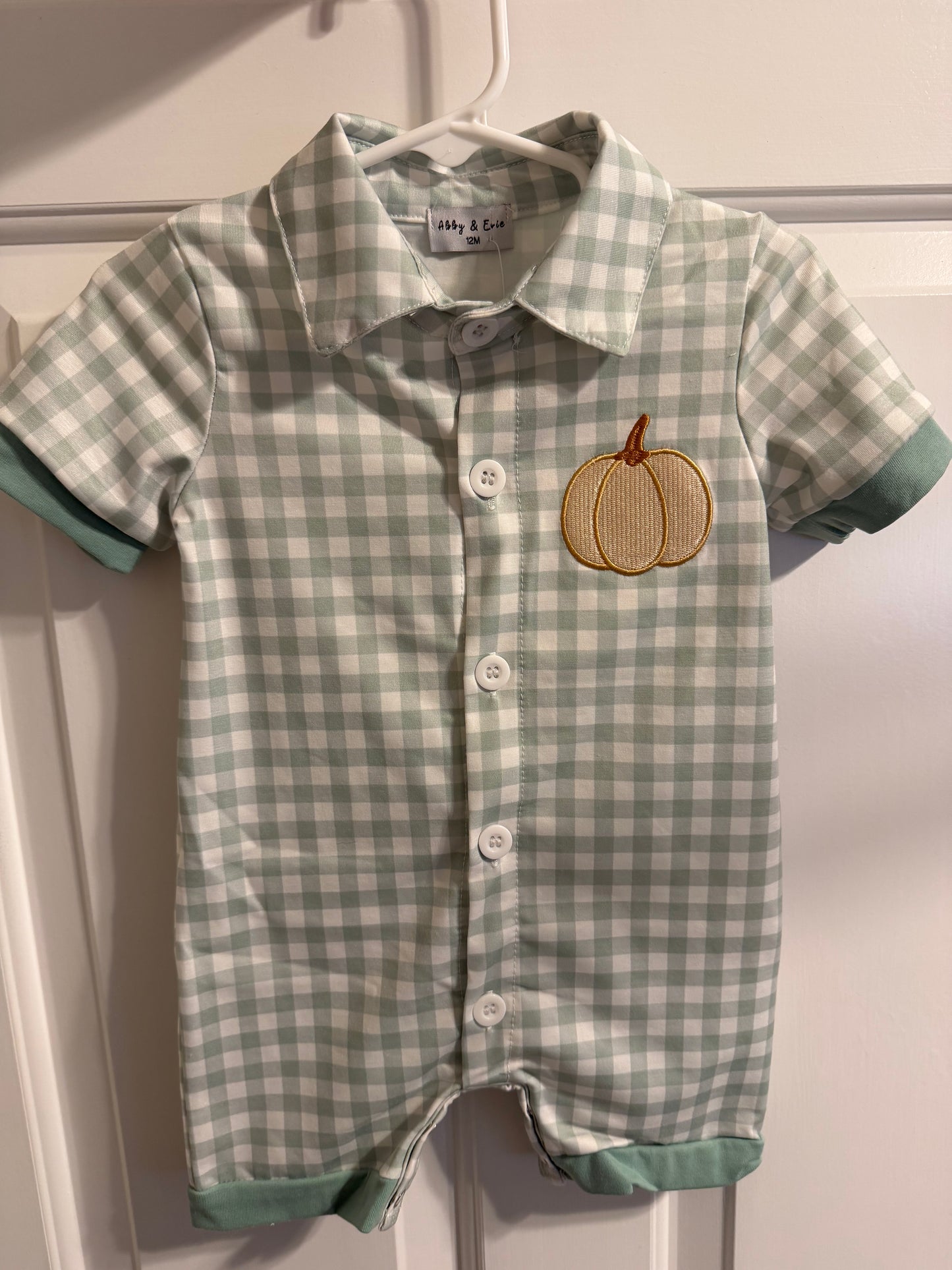 Gingham Pumpkin Romper