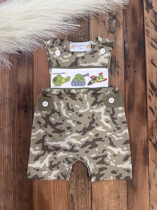 Camo military romper