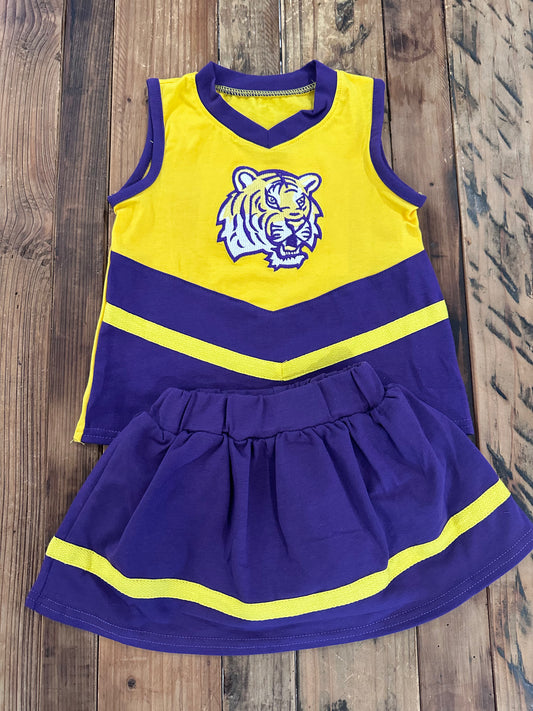 Purple & Gold Skort Set