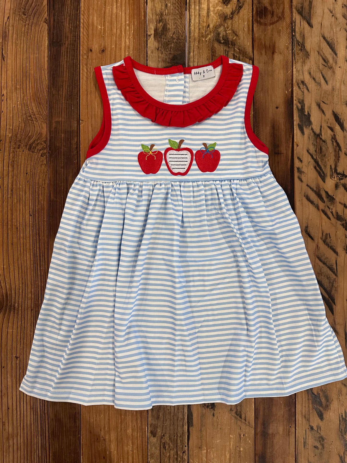 Blue Striped Apple Dress