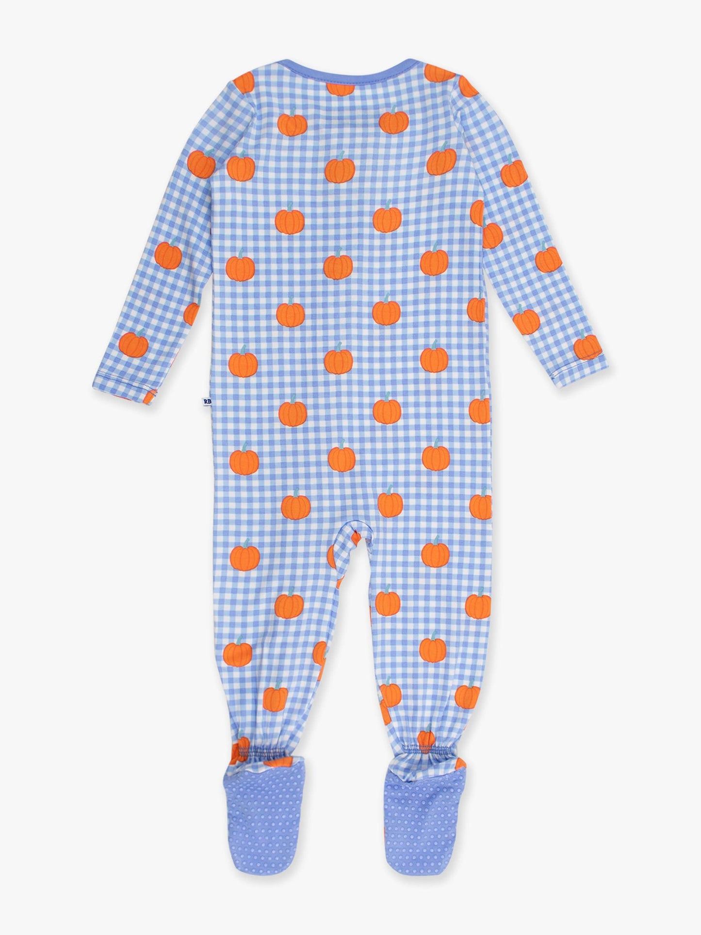 Pumpkin Patch Gingham Footed Bamboo Sleeper